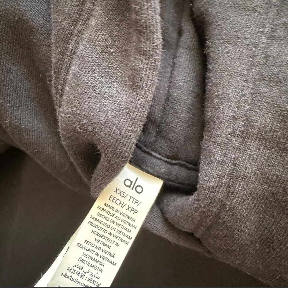 Alo Yoga black cropped bae hoodie - Picture 4 of 5